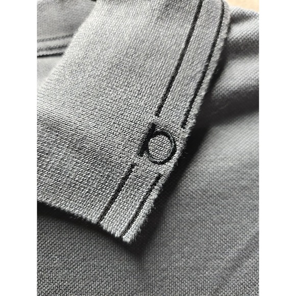 NWOT Salvatore Ferragamo Mens Gray Polo Gancini Neck Logo Sz Small shirt - Picture 4 of 10